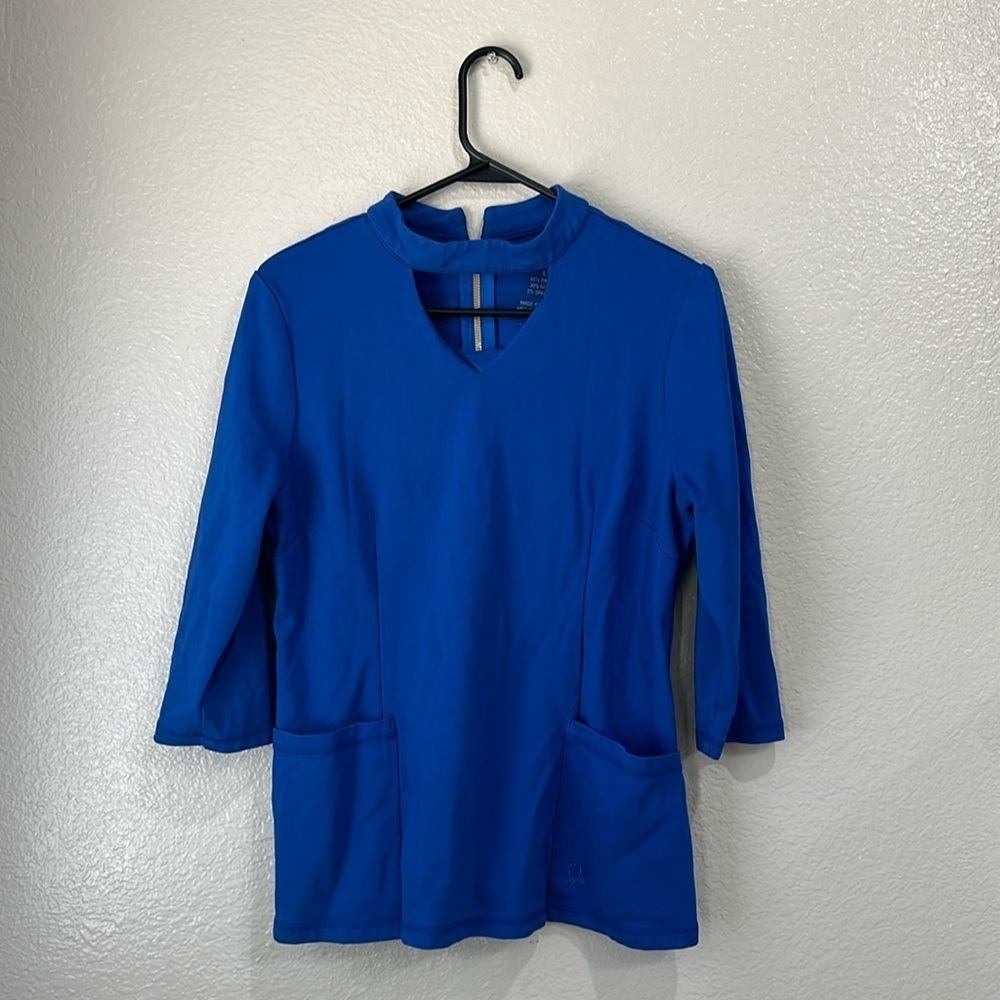 Jaanuu Mock Neck Scrub Top Size L - Picture 1 of 4